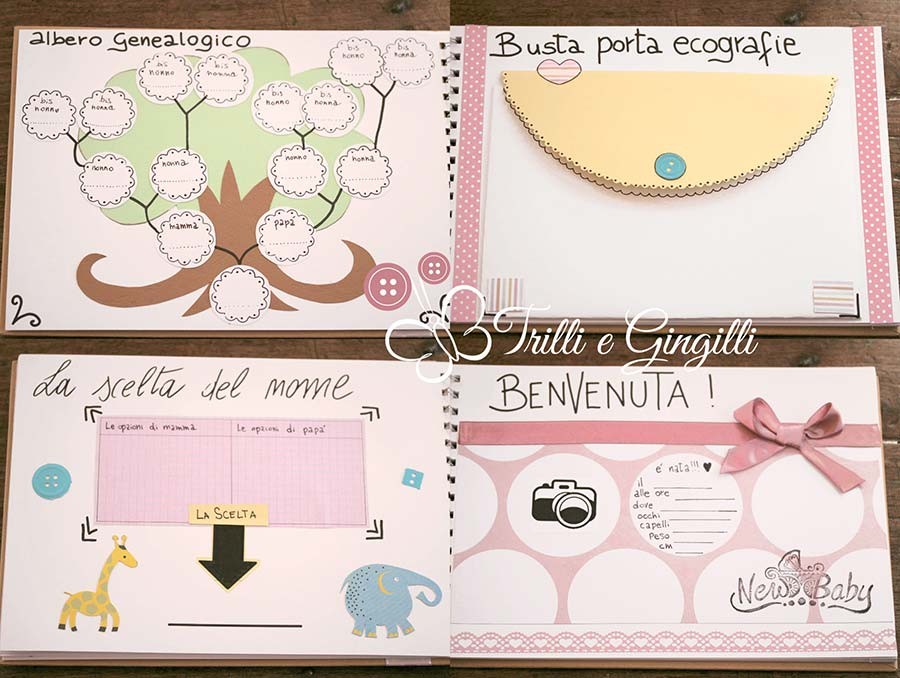 Baby book per bimba, pagine interne