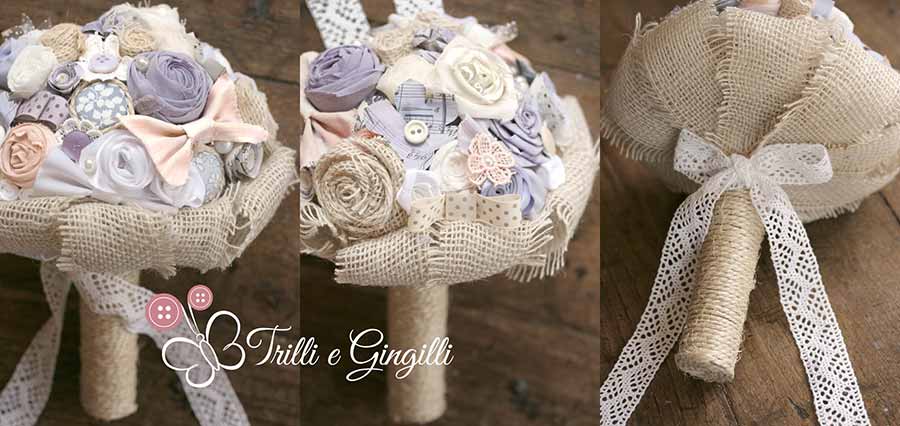 Bouquet viola glicine country chic