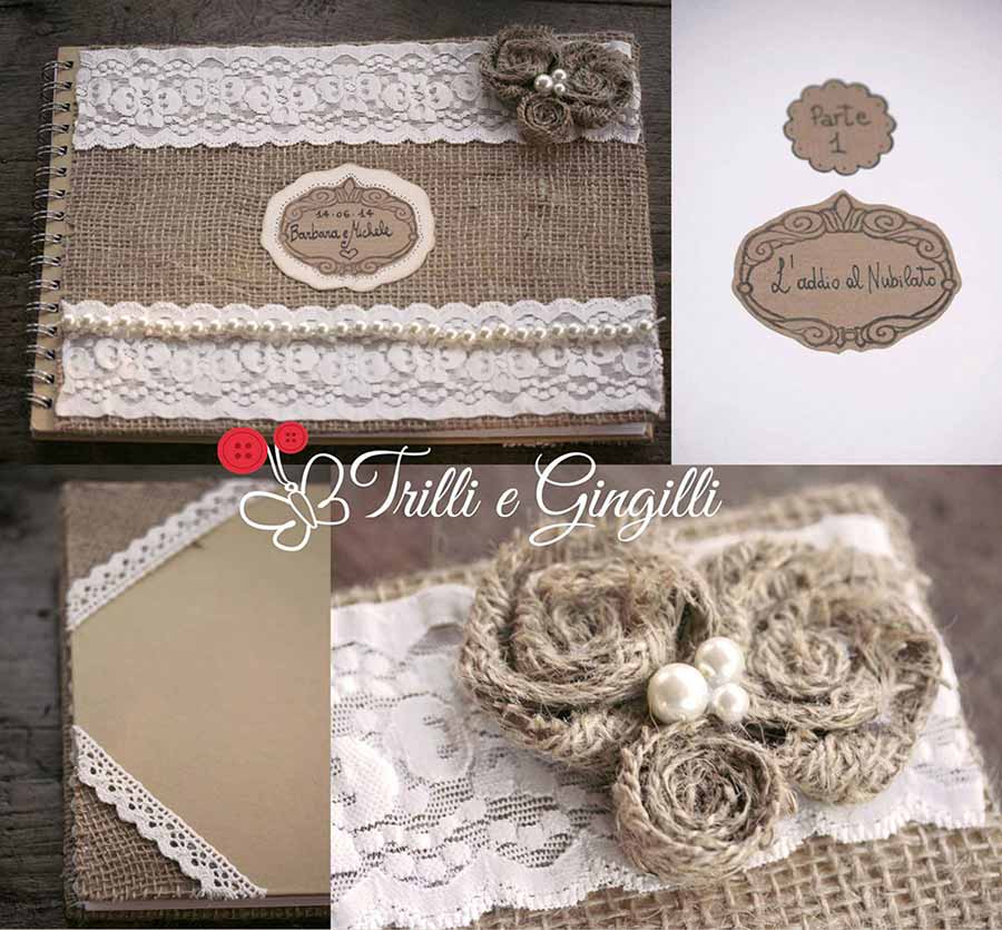 Guestbook per matrimonio country e juta