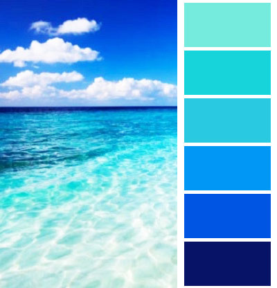 Palette colori per matrimonio a tema mare