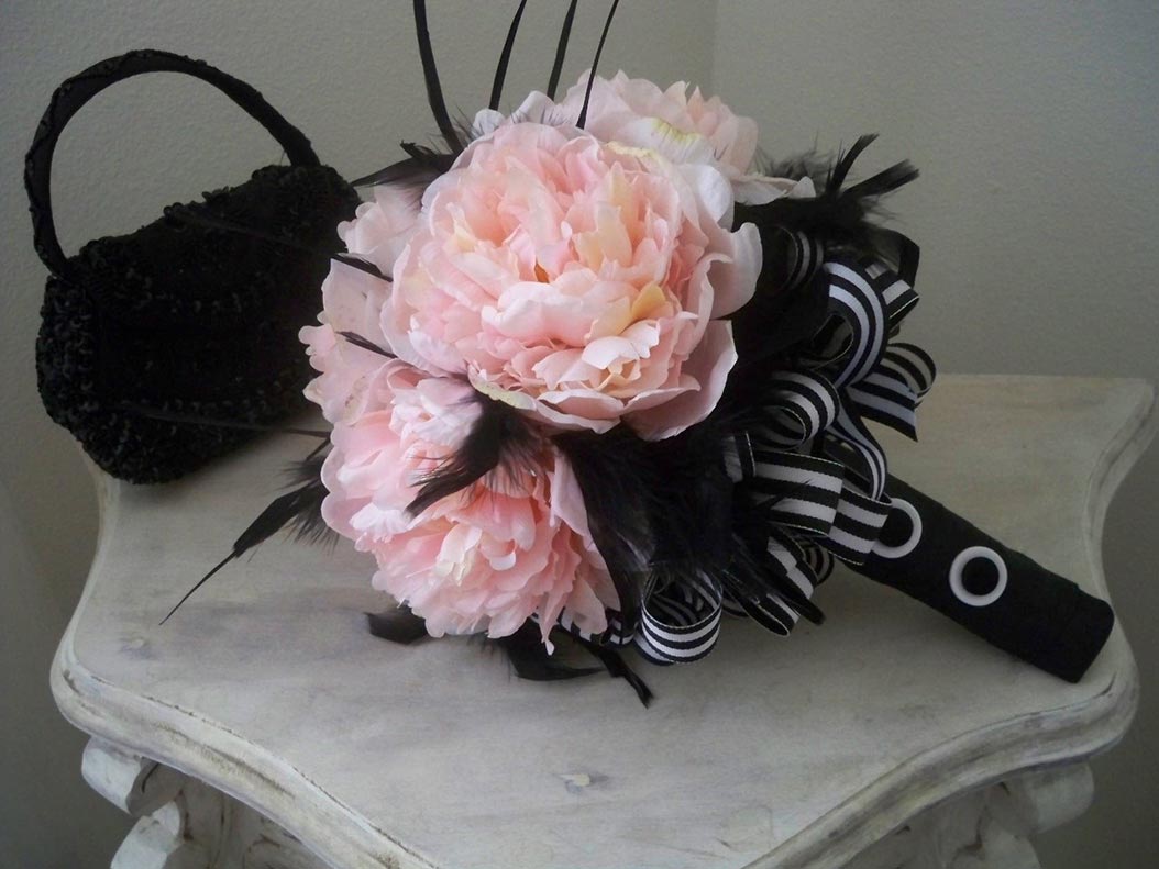bouquet rosa e nero