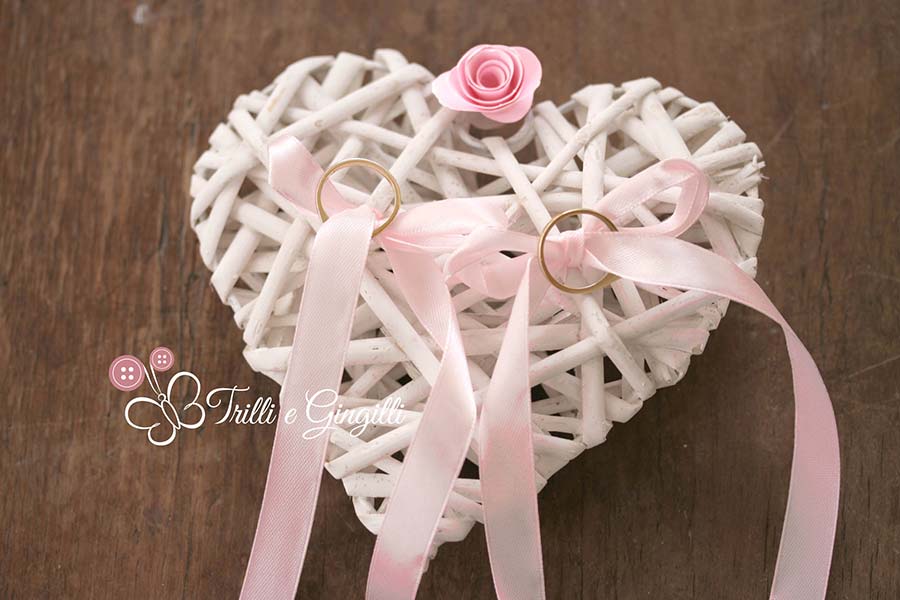 Cuore porta fedi shabby chic