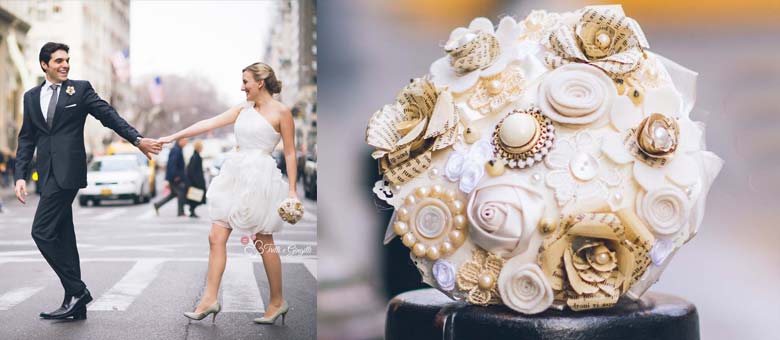 Bouquet sposa Roma oro e new york