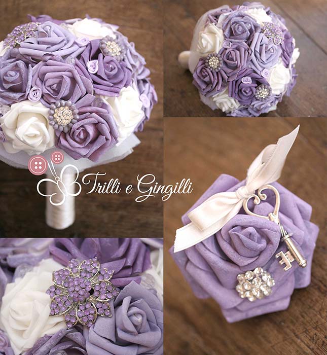 bouquet shabby chic lavanda