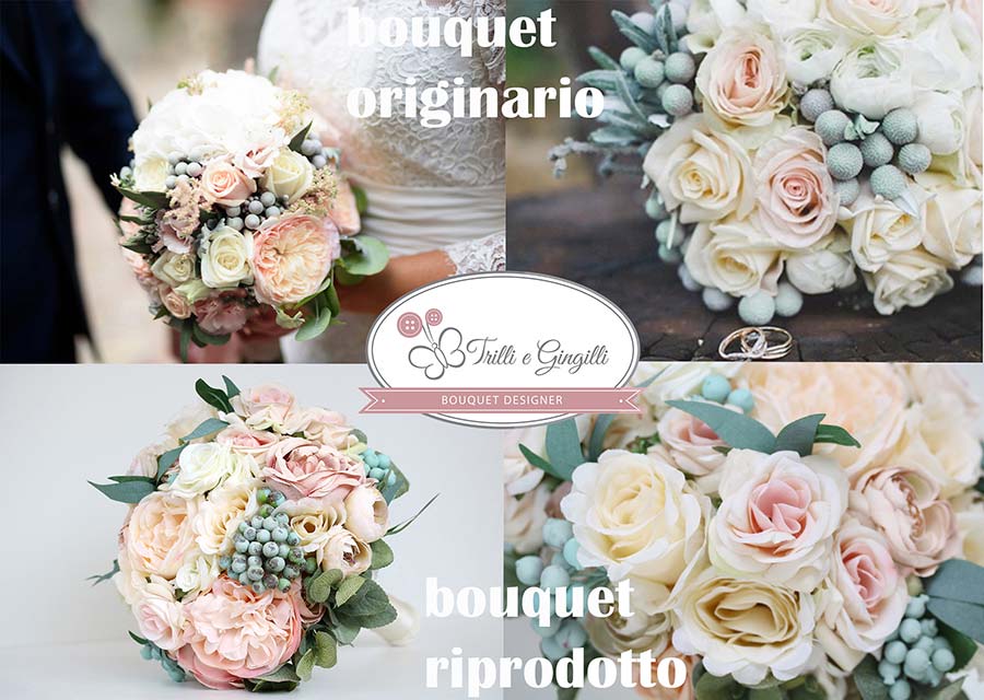 riproduzioni bouquet sposa di peonie