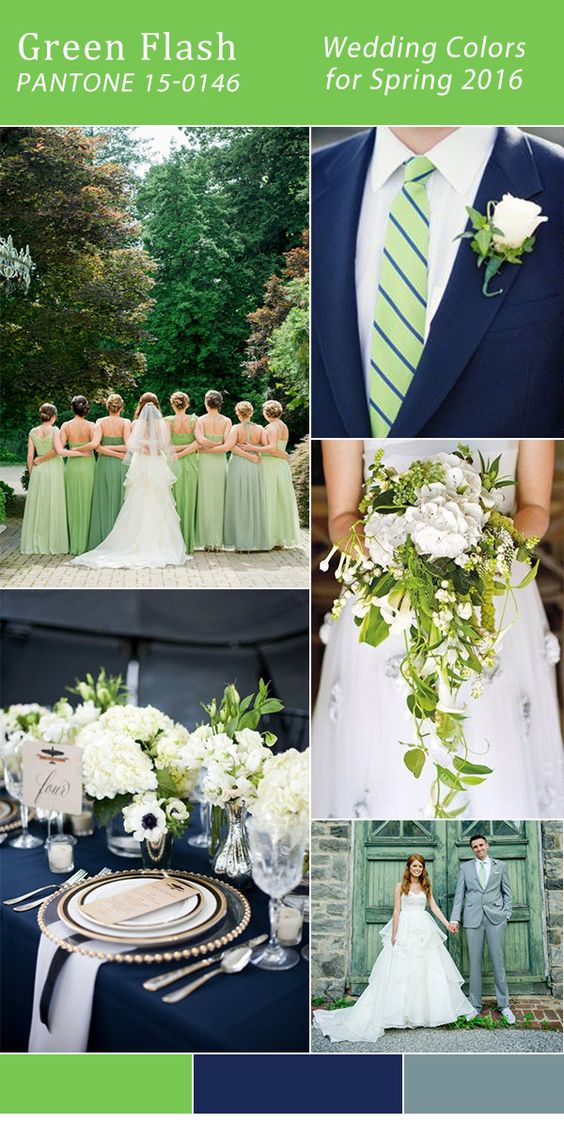 pantone colore matrimoni 2017 verde greenery e blu