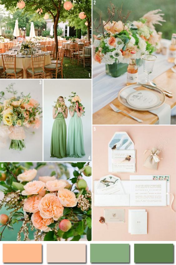 pantone colore matrimoni 2017 verde greenery e pesca