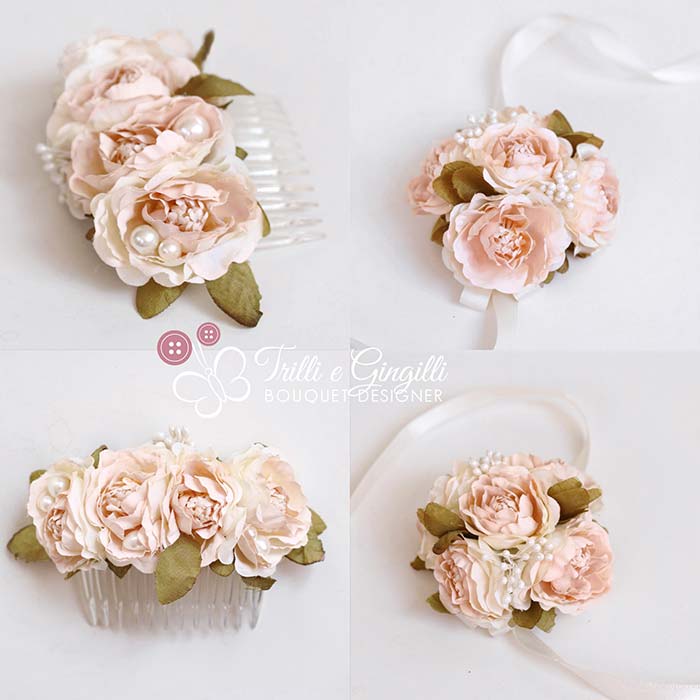 accessori coordinati bouquet polso corsage