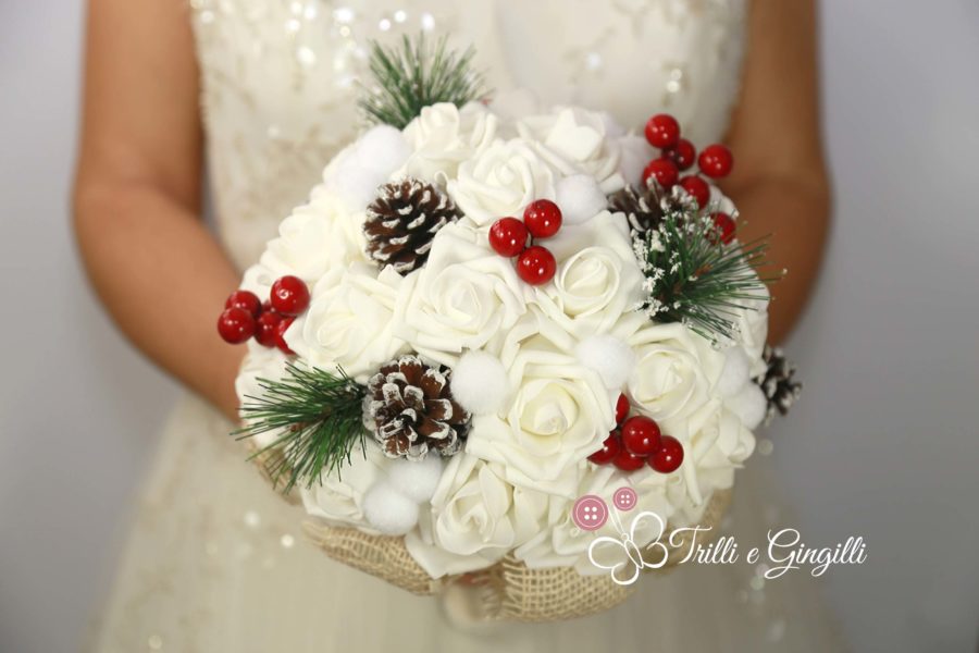 bouquet sposa natalizio
