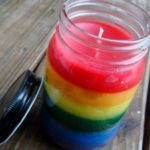 bomboniere unioni civili candele arcobaleno