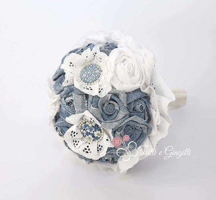 bouquet sposa azzurro jeans