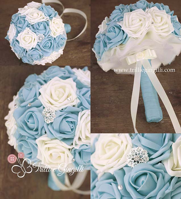 bouquet sposa azzurro