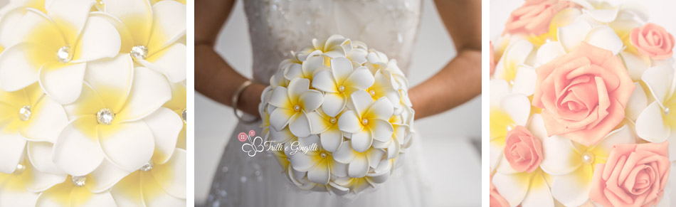 bouquet sposa frangipani