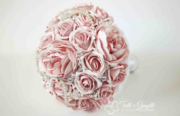 bouquet rose peonie perle