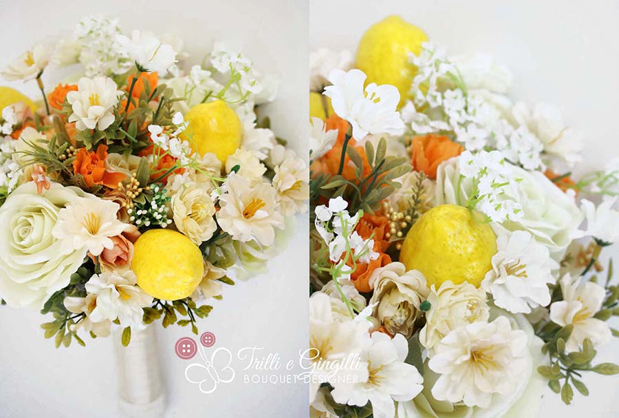 bouquet sposa con limoni