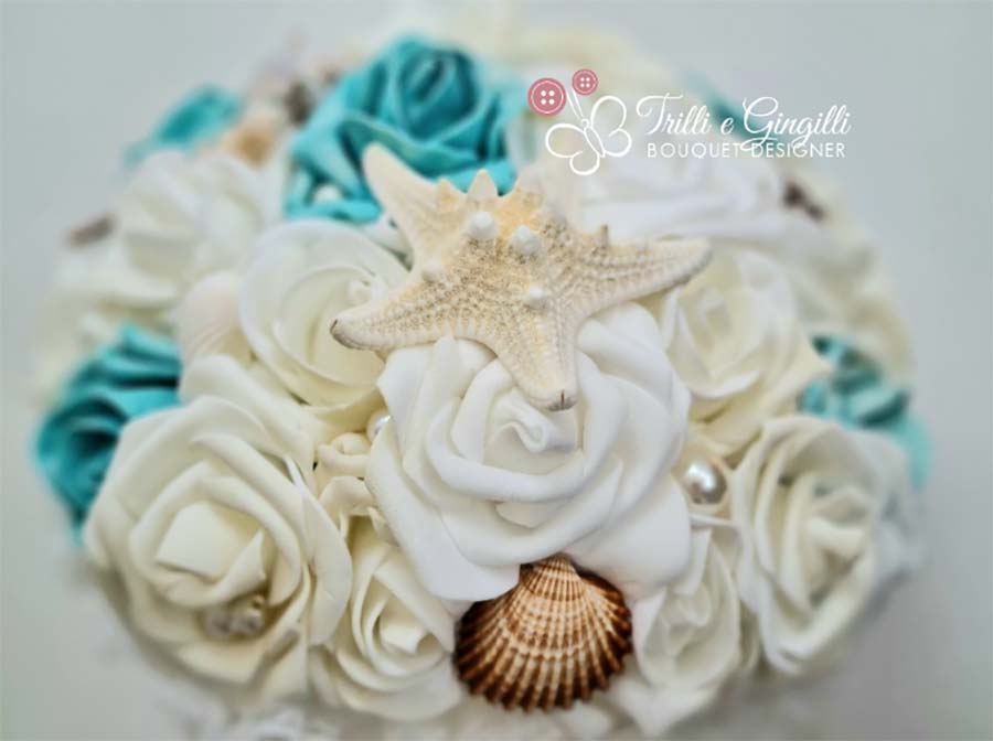 Bouquet tiffany a tema mare