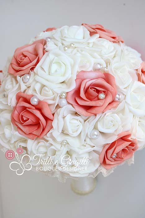 bouquet rose pesca