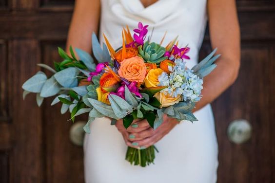 bouquet con uccelli del paradiso